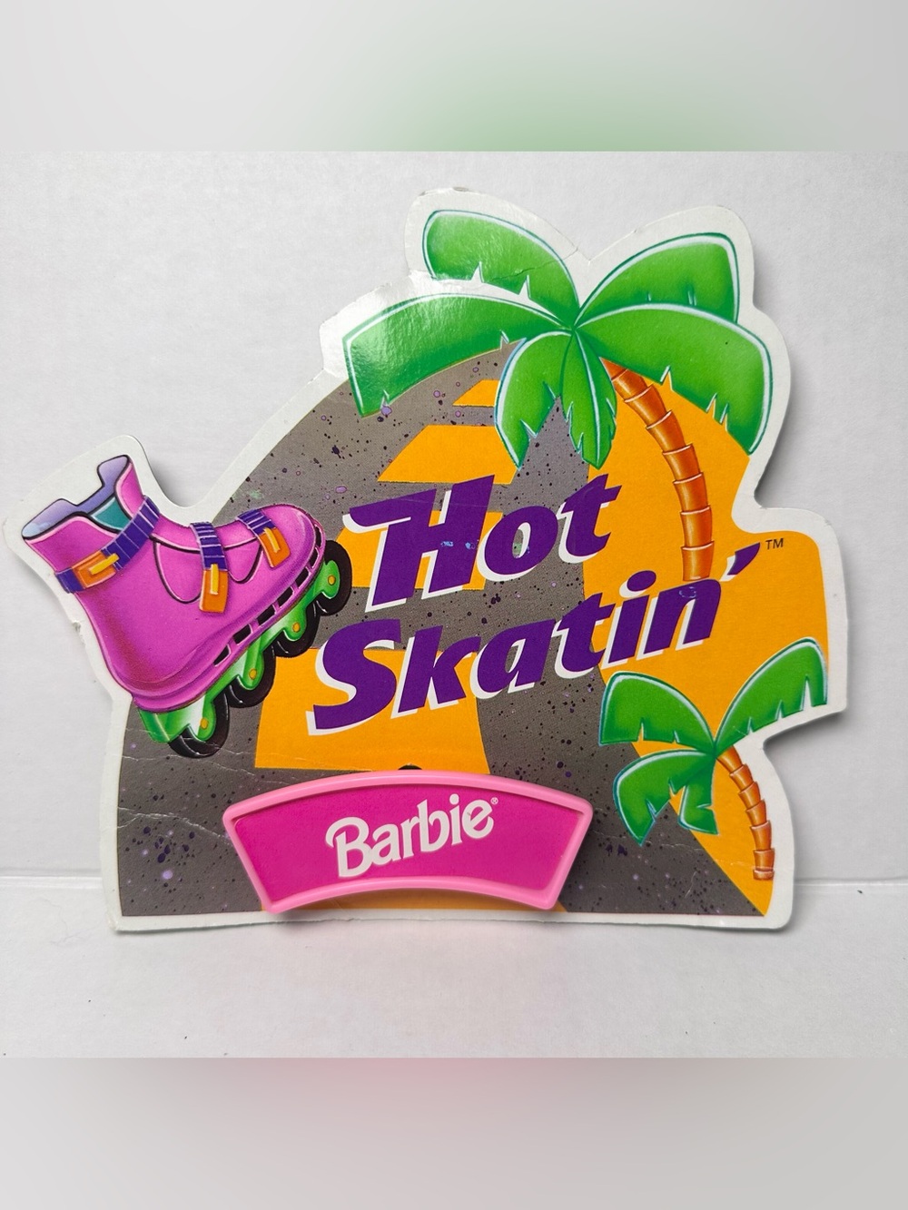 Mattel Barbie 1994 Hot Skatin' 2 In 1 REPLACEMENT Cardboard Sign #67275